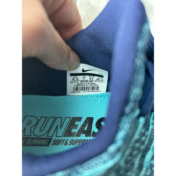 Nike Women's LunarEpic Flyknit 2 Low Running Shoes - Binary Blue - Size 9.5 - Picture 4 of 6